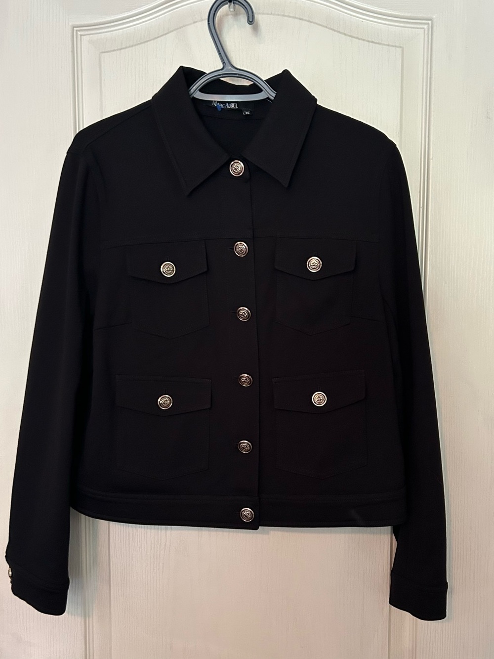 Marc Aurel Elegant Black Button-Front Women's Jacket